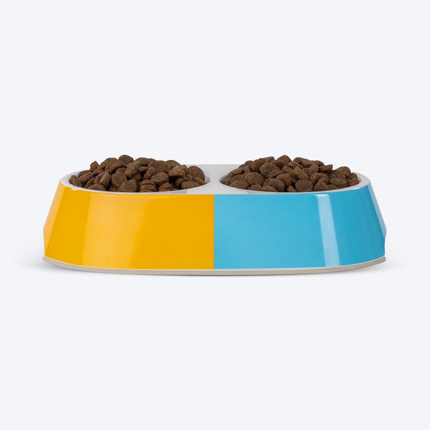 HUFT Artsy Eats Double Diner Melamine Bowl For Dogs And Cats - Heads Up For Tails