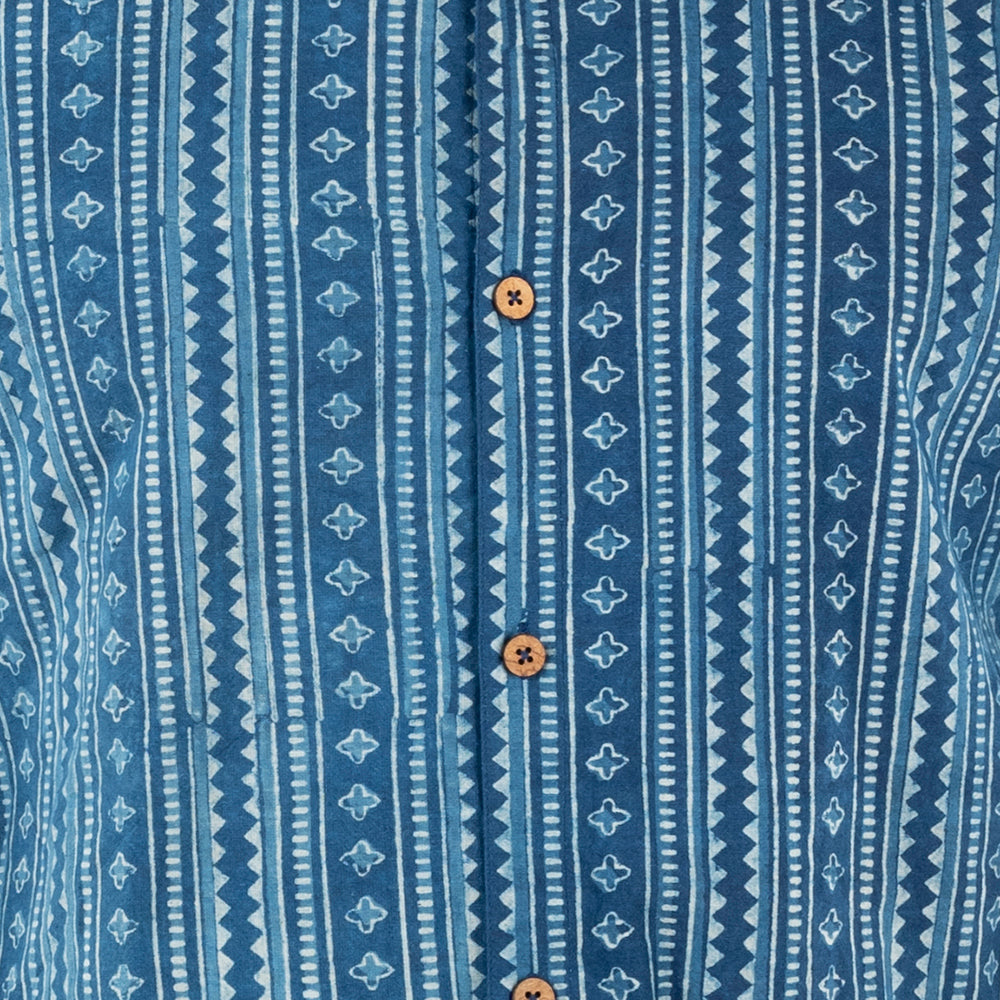 HUFT The Indian Collective Pankti Human Shirt - Indigo - Heads Up For Tails