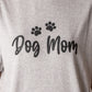 HUFT Twinning - Dog Mom T-Shirt For Humans - Grey with Black Print - Heads Up For Tails