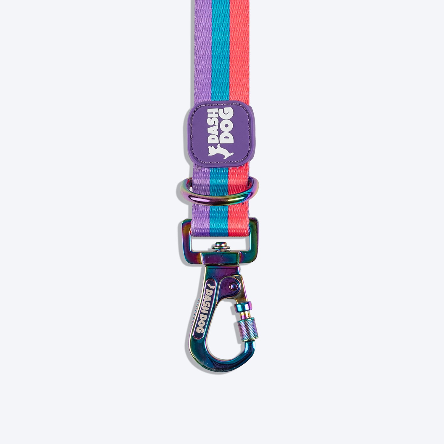 Dash Dog Horizontal Pace 6 Way Leash - Violet, Green & Red - Heads Up For Tails