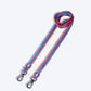 Dash Dog Horizontal Pace 6 Way Leash - Violet, Green & Red - Heads Up For Tails