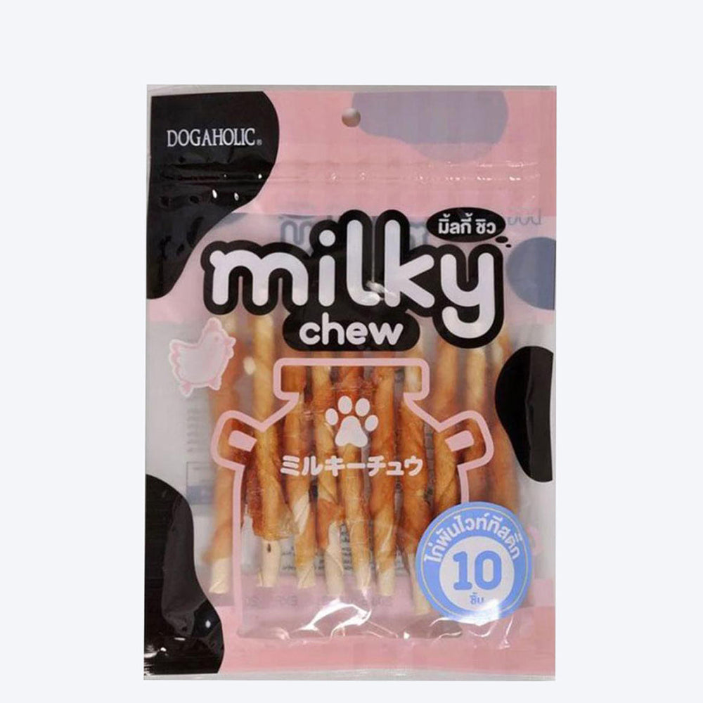 Dogaholic Milky Chew Chicken Stick Style - 10 Pcs - 130 g
