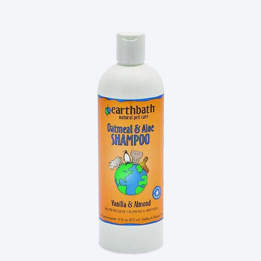 Earthbath Oatmeal & Aloe Dog & Cat Shampoo (Vanilla & Almond) - 473 ml - Heads Up For Tails