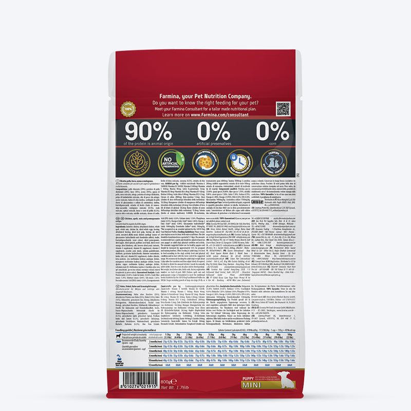 Farmina N&D Low Grain Mini Breed Dry Puppy Food - Chicken & Pomegranate - Heads Up For Tails
