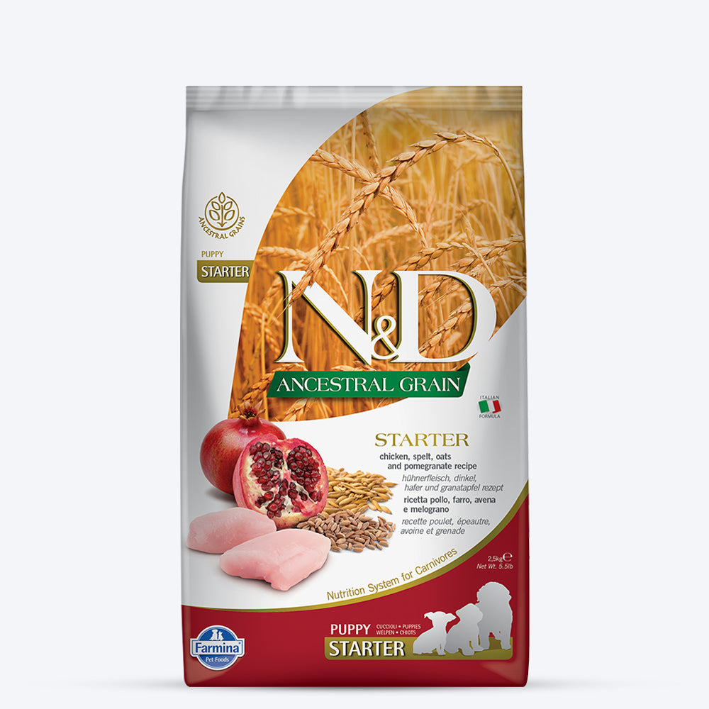 Farmina N&amp;D Ancestral Grain Starter All Breeds Dry Puppy Food - Chicken &amp; Pomegranate