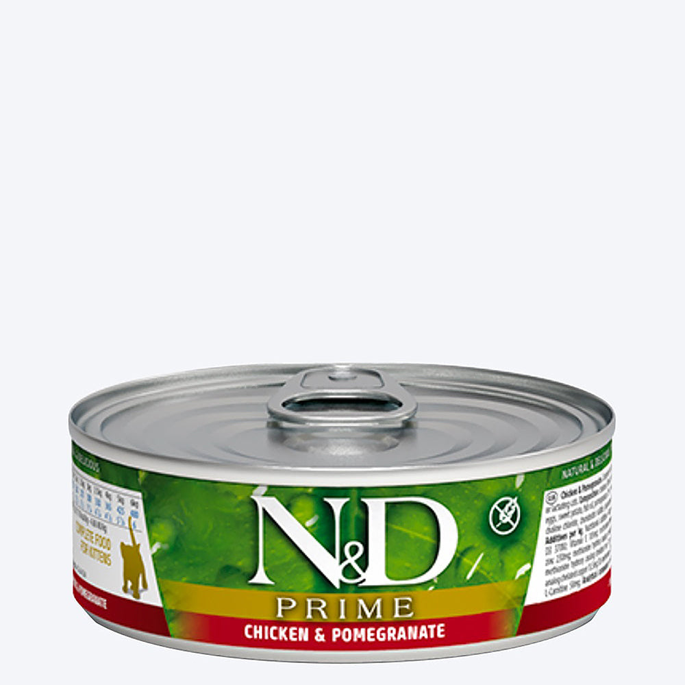 Farmina N&D Prime Chicken & Pomegranate Wet Kitten Food - 80 g - Heads Up For Tails