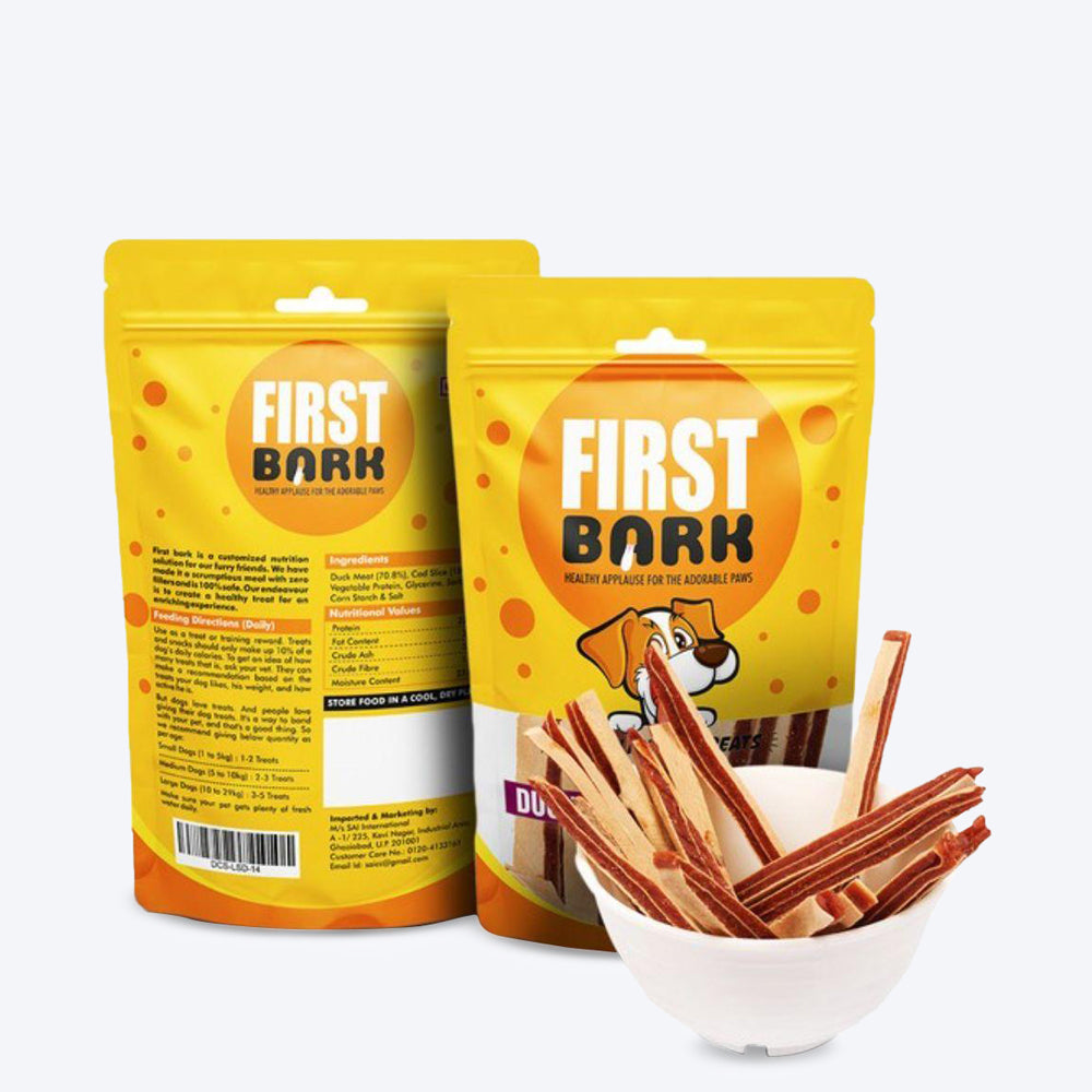 First Bark Duck & Cod Sandwich Dog Treat- 70 g - Heads Up For Tails