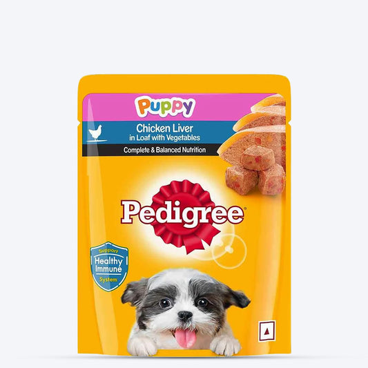 Pedigree Chicken Liver In Loaf With Vegetables Puppy Wet Food - 70 gm Packs - Heads Up For Tails