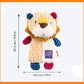 GiGwi Suppa Puppa Lion Squeaker Inside Dog Plush Toy - S - Heads Up For Tails