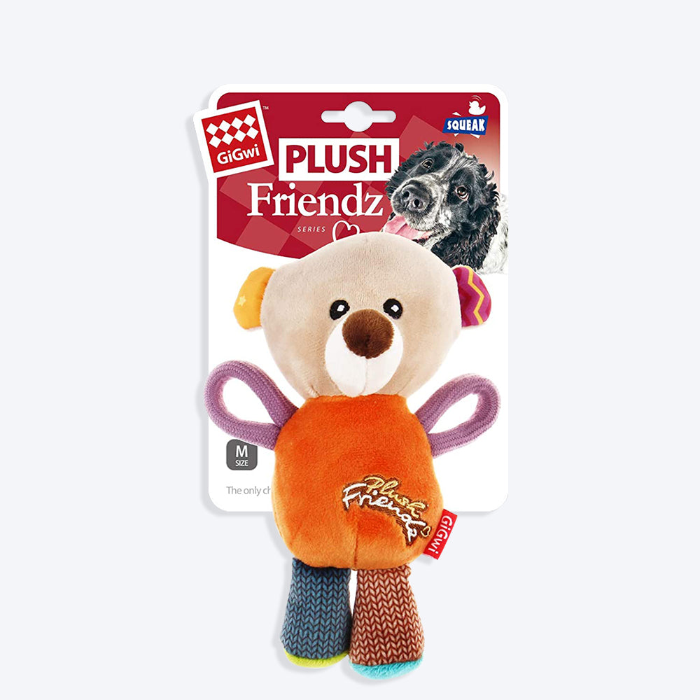 GiGwi Friendz Dog Plush Toy - Bear (with Squeaker)_04