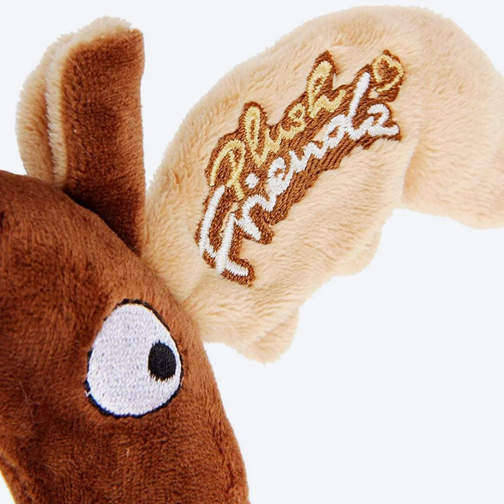 GiGwi Friendz Dog Plush Toy - Deer (with Foam Rubber Ring and Squeaker) - Heads Up For Tails