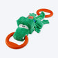 GiGwi Iron Grip Crocodile Plush Tug Toy for Dogs with TPR Handle - Heads Up For Tails