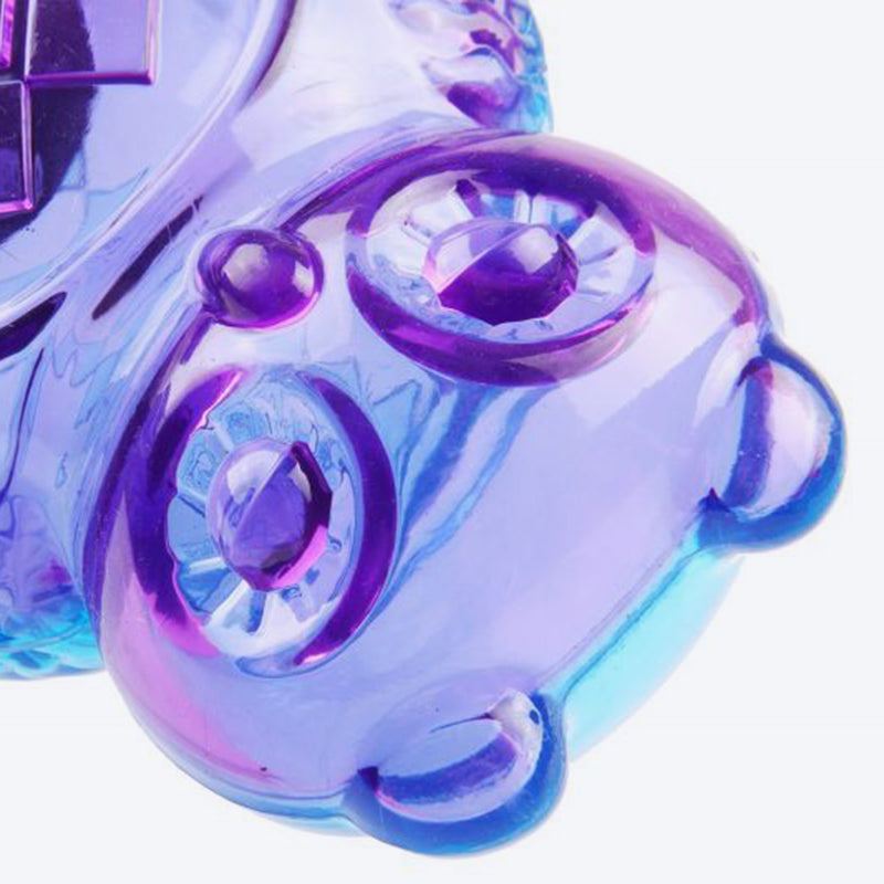 GiGwi Push To Mute Dog Chew Toy - Owl (Transparent) - Blue/Purple - Heads Up For Tails