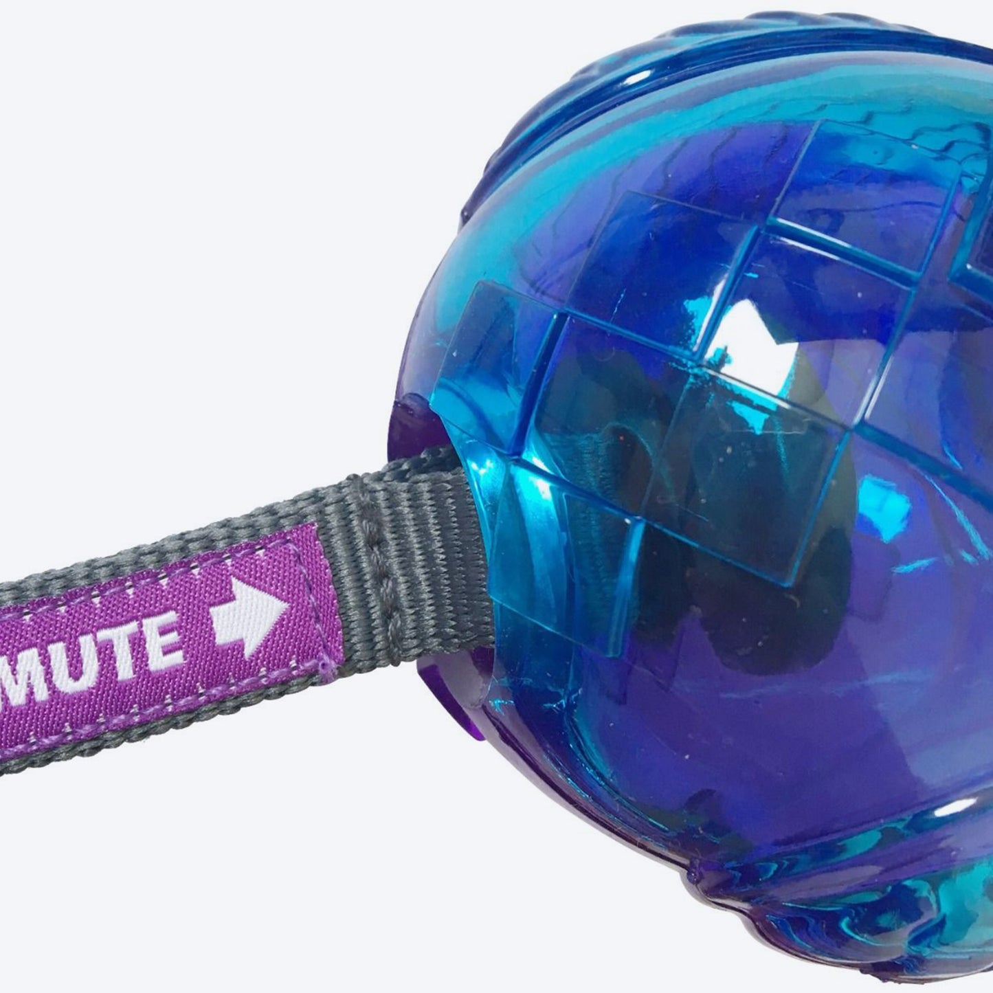 GiGwi Push To Mute Dog Chew Toy - Owl (Transparent) - Blue/Purple - Heads Up For Tails
