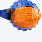 GiGwi Push To Mute Dog Toy - Ball (Solid/Transparent) - Blue/Orange - Heads Up For Tails