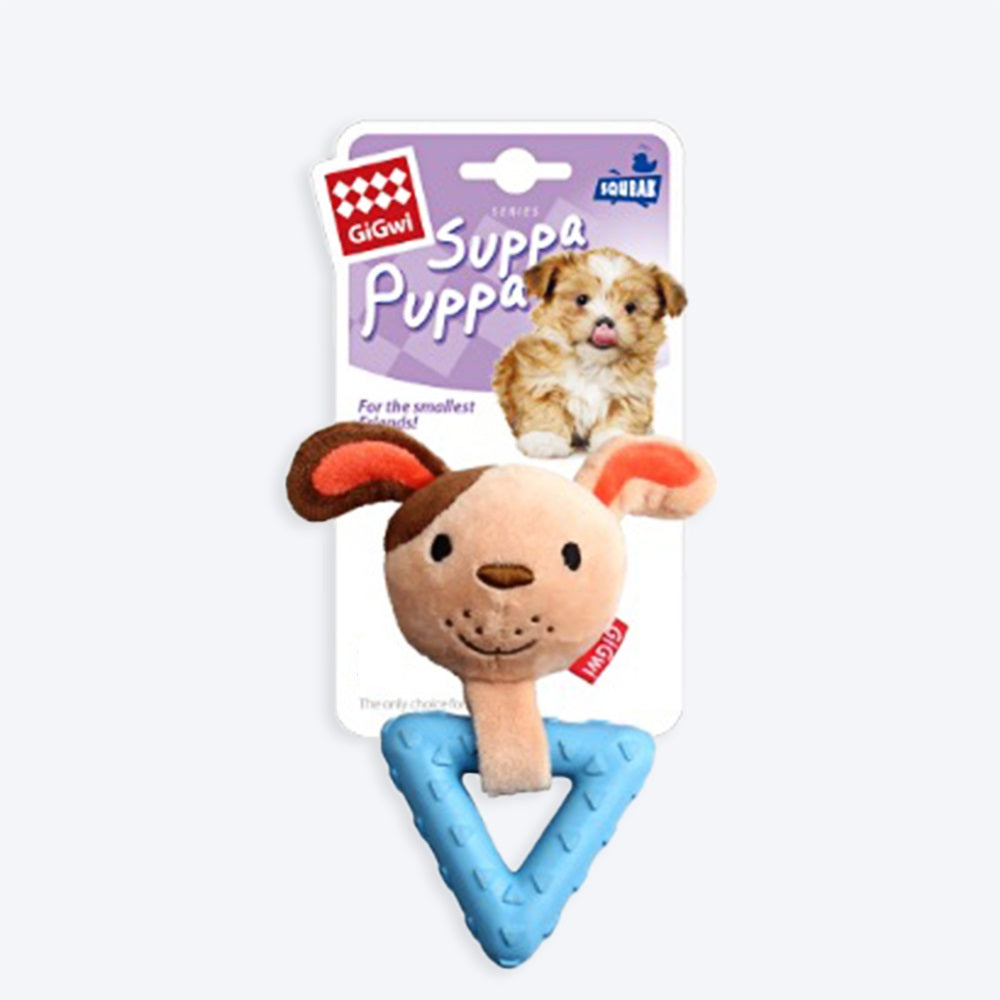 GiGwi Suppa Puppa Dog Toy With Squeaker Inside - S - Heads Up For Tails