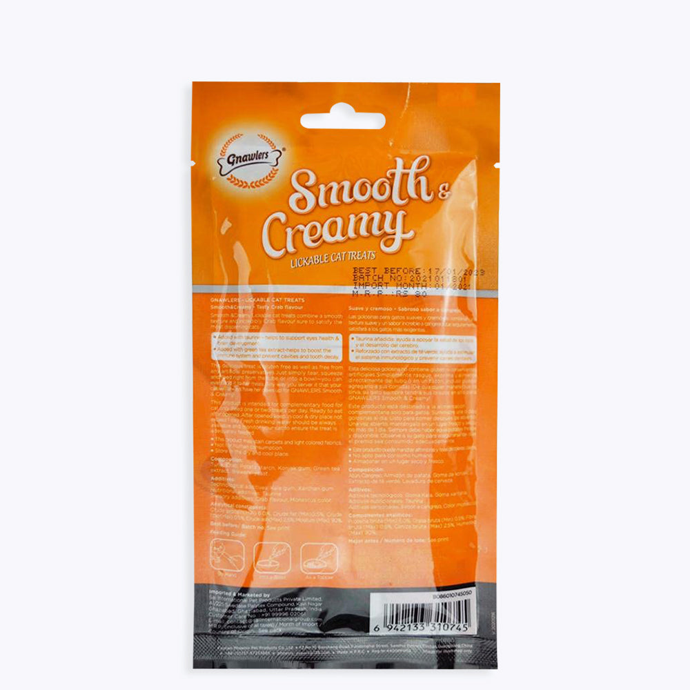 Gnawlers Creamy Treats Crab Flavour for Cats 60 g