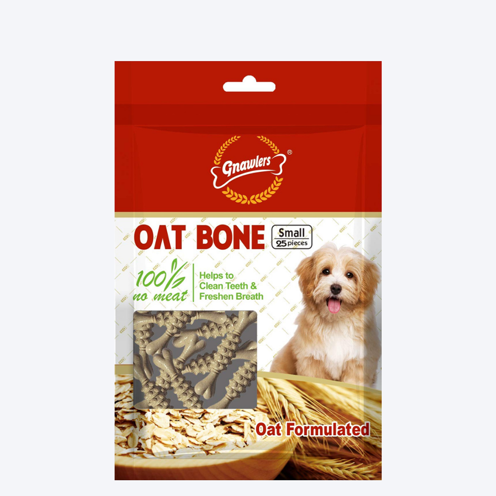 Gnawlers Oat Bones Dog Treats - 225 g (25 pcs)_01