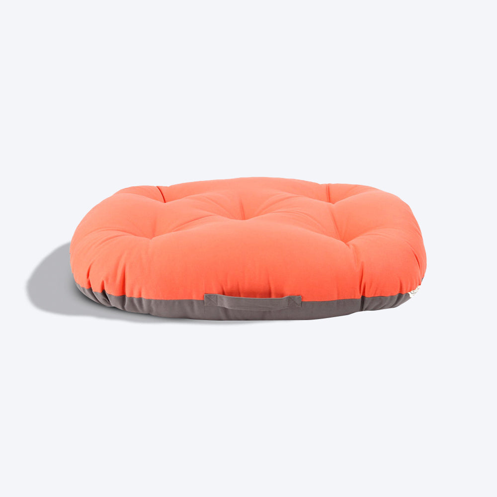 HUFT Essentials Snoozies Dog Bed - Coral and Grey - Heads Up For Tails