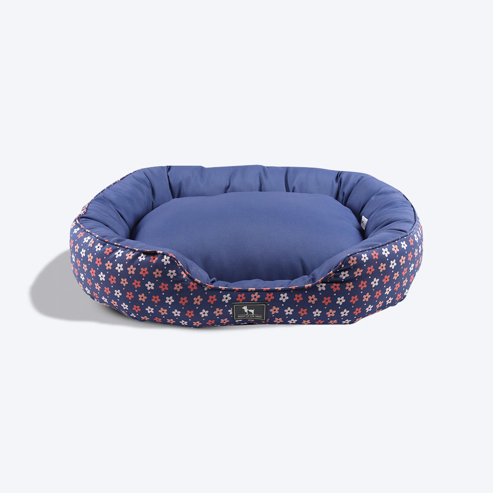 HUFT Garden Party Flower Child Oval Dog Bed - Heads Up For Tails