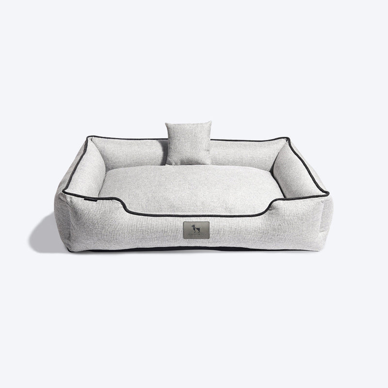HUFT Nap Now Lounger Dog Bed (Free Cushion) - Grey - Heads Up For Tails