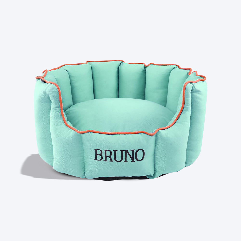 HUFT Personalised Cosy Puppy/Cat Bed - Turquoise - Heads Up For Tails