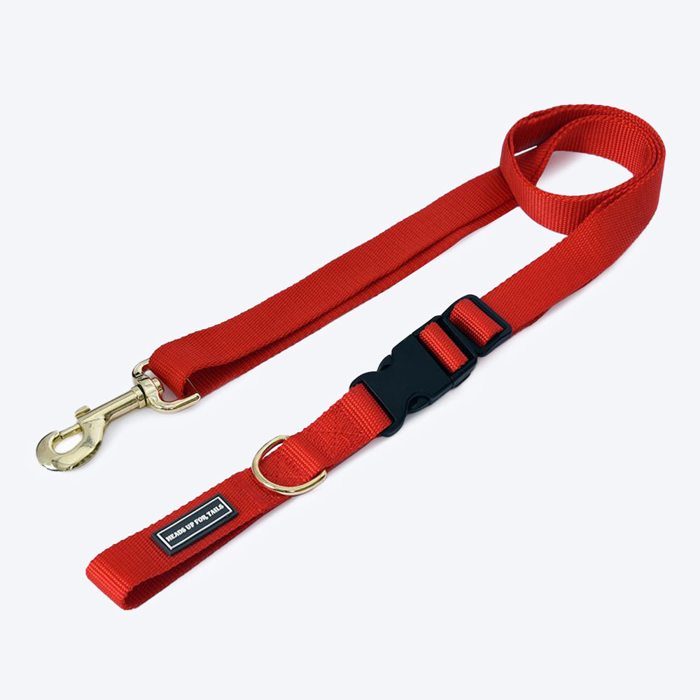 HUFT Adjustable Nylon Dog Leash - Red-1