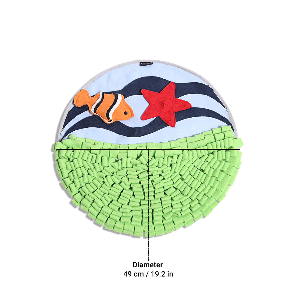 HUFT Aquarium Snuffle Playmat For Dogs - 49 X 49 cm - Heads Up For Tails