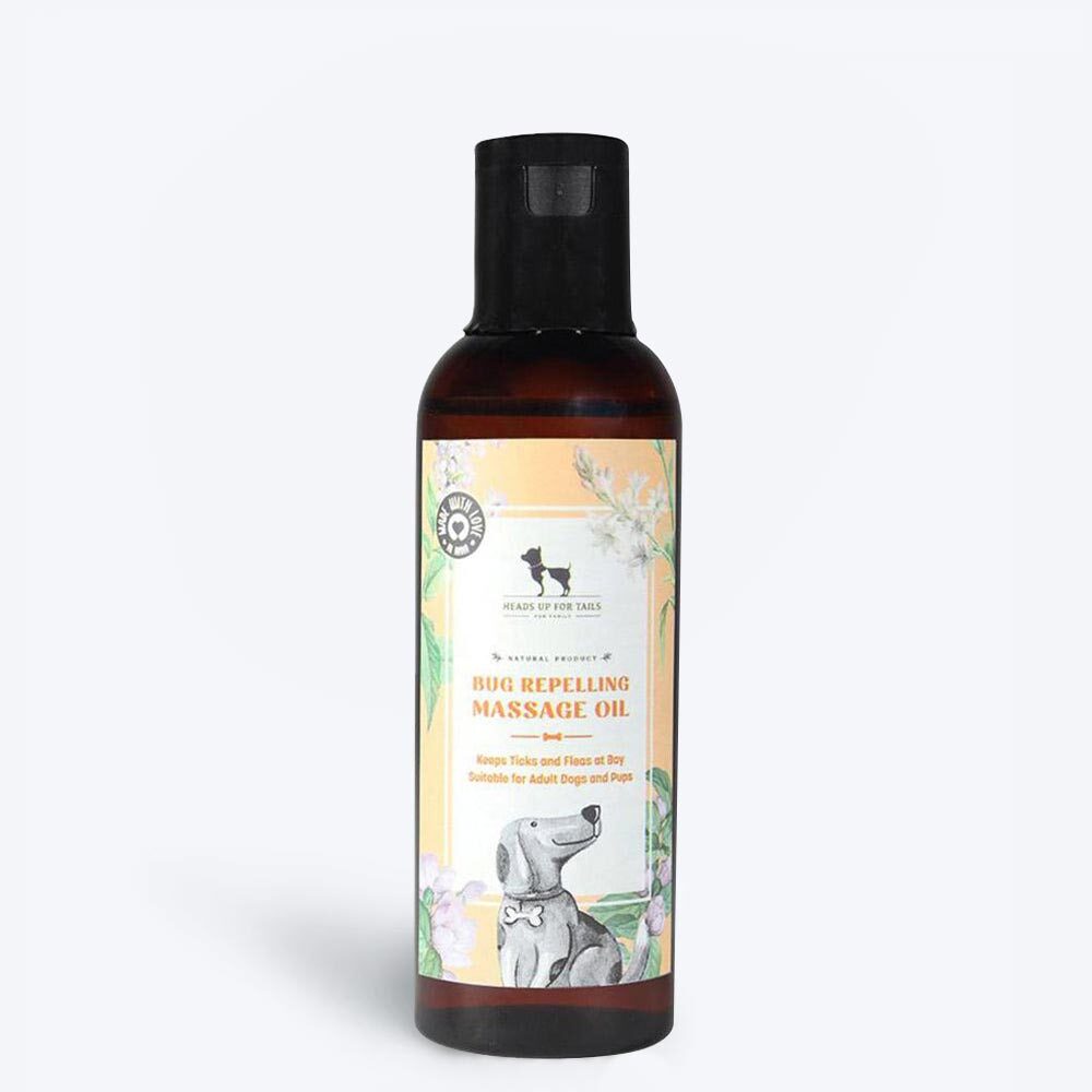HUFT Bug Repelling Massage Oil For Adult Dogs & Pups - 100 ml - Heads Up For Tails