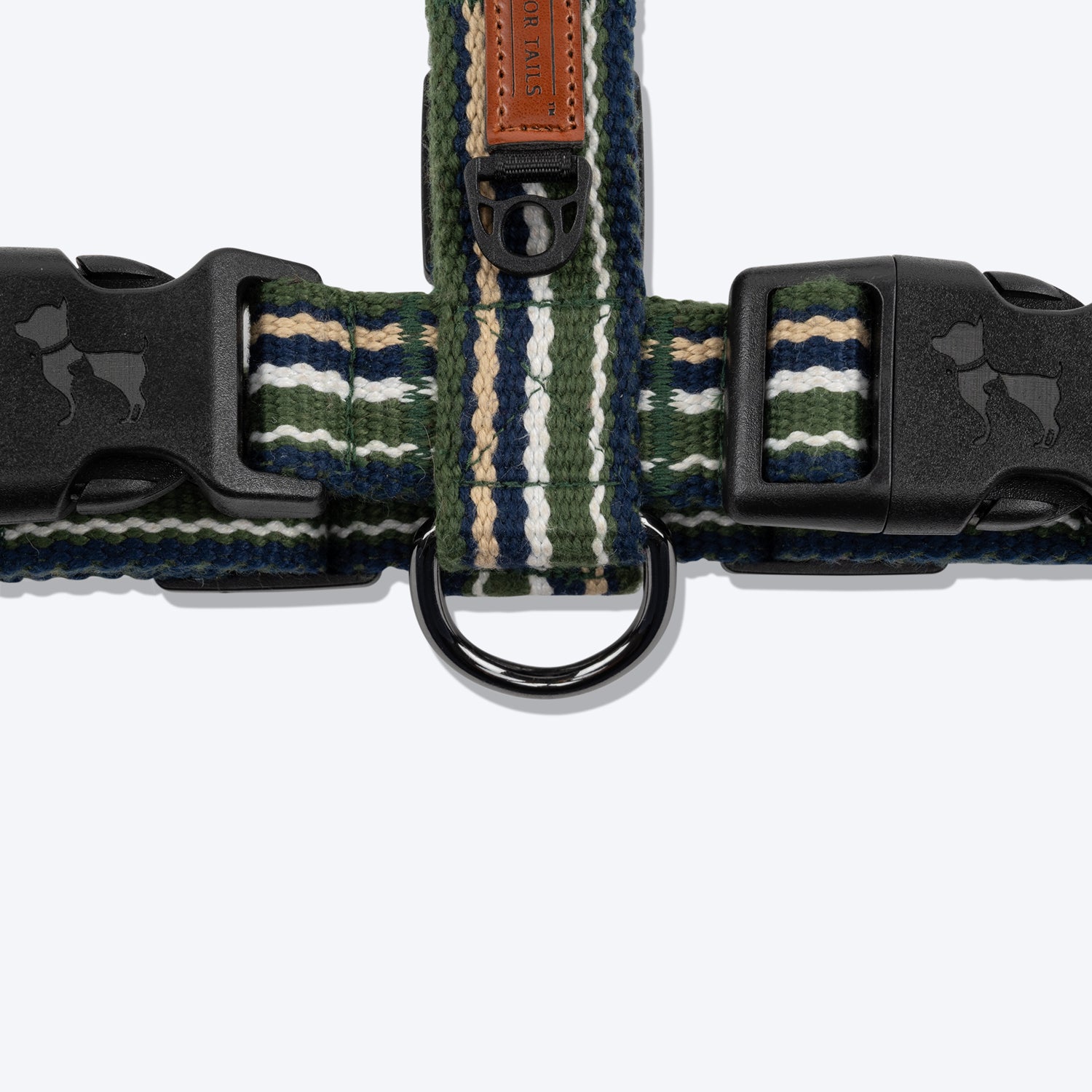 HUFT Vintage Dog H-Harness - Navy & Green-10