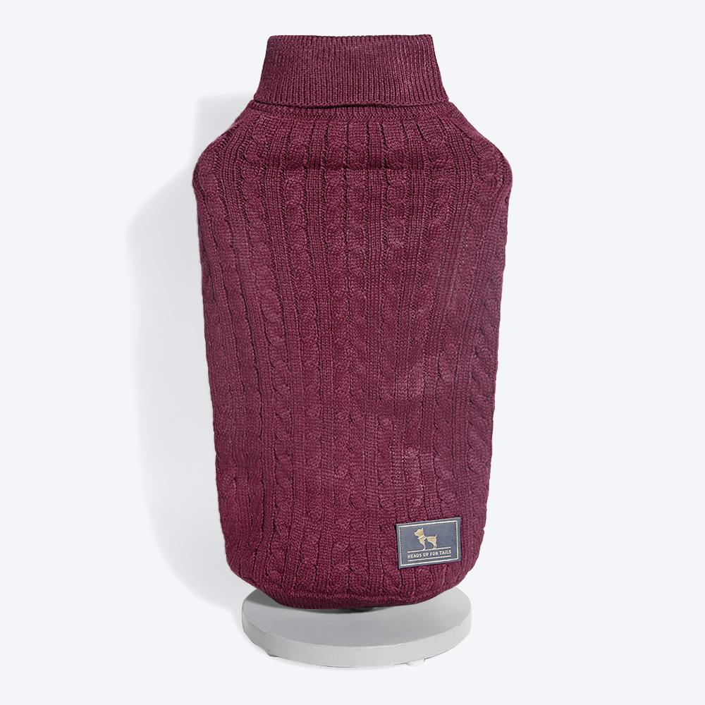HUFT Cable Knit Dog Sweater - Mauve4