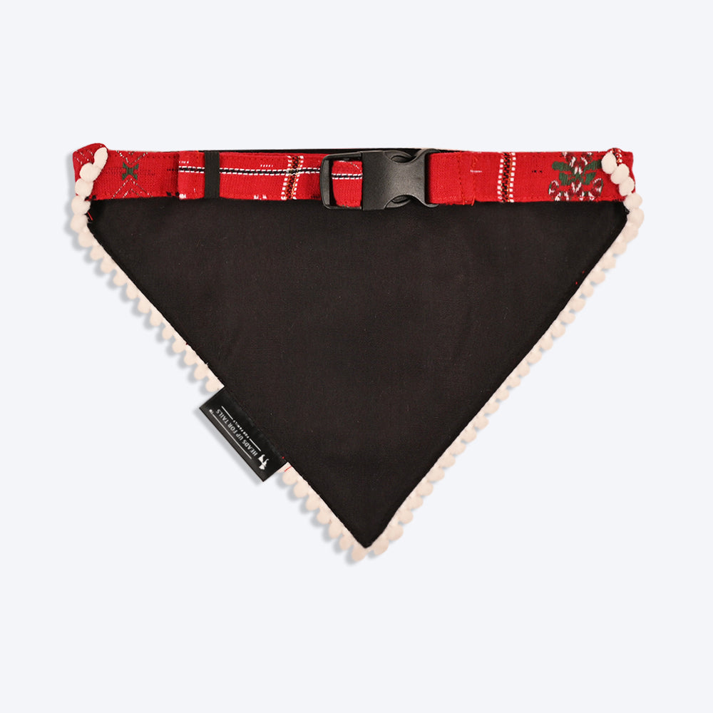 HUFT Candy Cane Dog Bandana (Red) - Heads Up For Tails