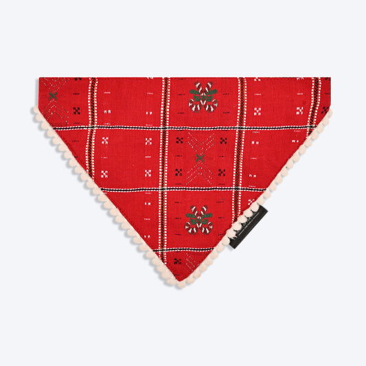 HUFT Candy Cane Dog Bandana (Red) - Heads Up For Tails