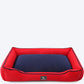 HUFT Classic Lounger Beds For Dogs - Red With Navy - Heads Up For Tails