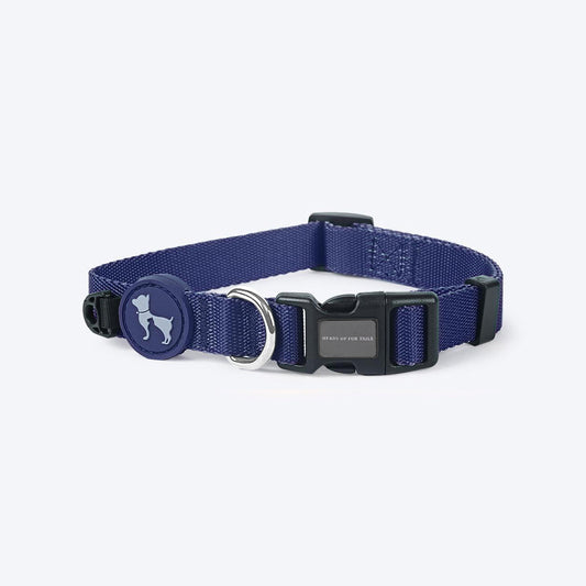 HUFT Classic Nylon Puppy Collar - Navy - Heads Up For Tails