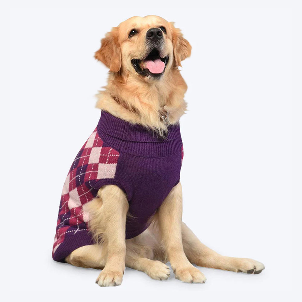 HUFT Cosy Dog Sweater - Purple - Heads Up For Tails