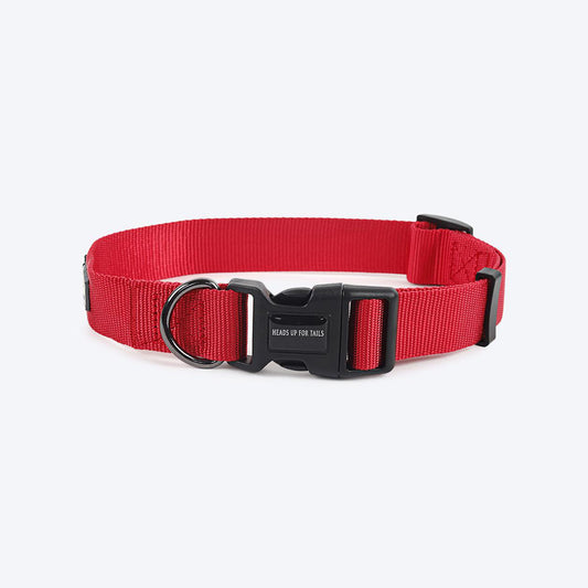 HUFT Essentials Nylon Puppy Collar - Red - Heads Up For Tails