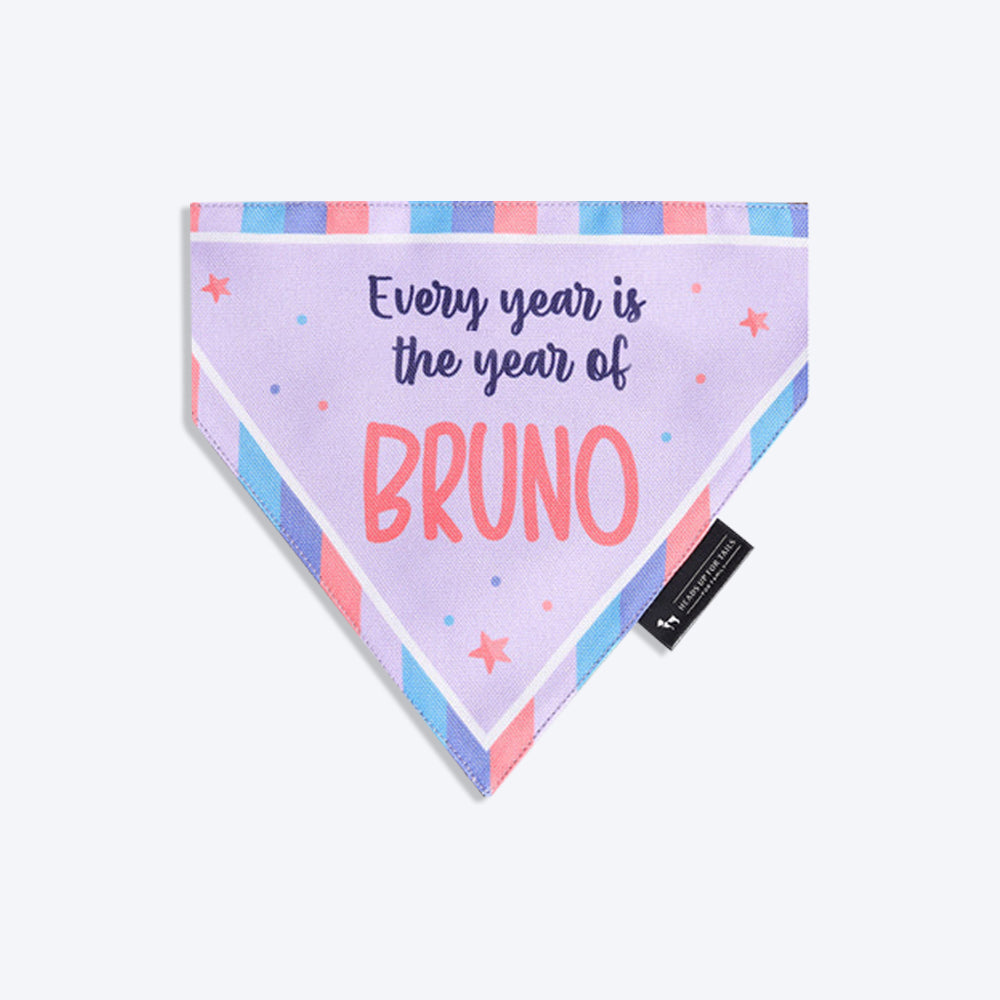 HUFT Every Year Is The Year of Your Pet Personalised Dog Bandana - Heads Up For Tails