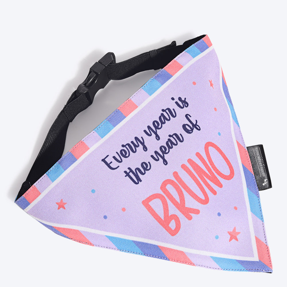 HUFT Every Year Is The Year of Your Pet Personalised Dog Bandana - Heads Up For Tails