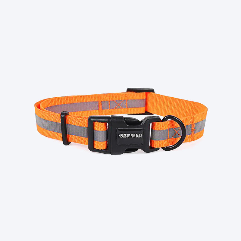 HUFT Foundation Reflective Dog Collar For Streeties - Pack Of 3 - Heads Up For Tails
