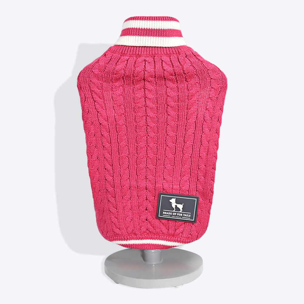 HUFT Fuzzy Buddy Dog Sweater - Pink5