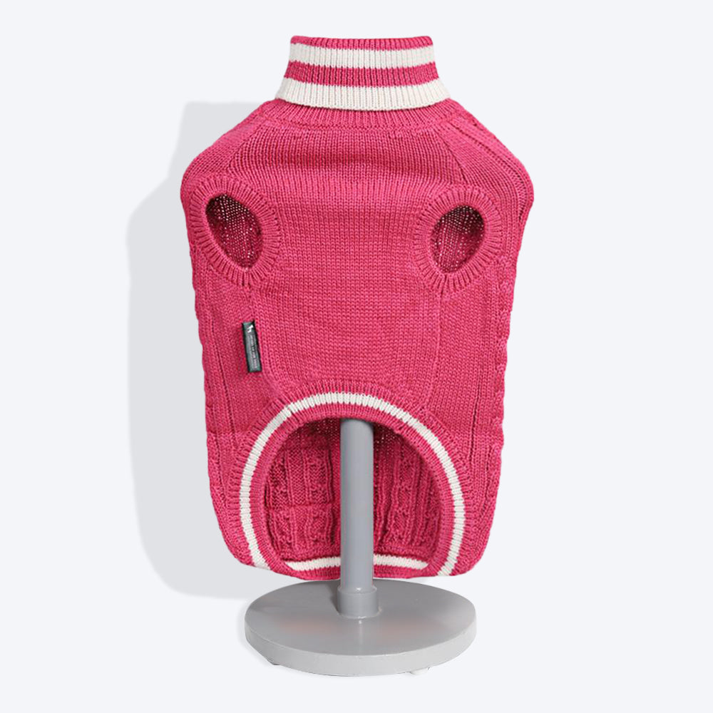 HUFT Fuzzy Buddy Dog Sweater - Pink4