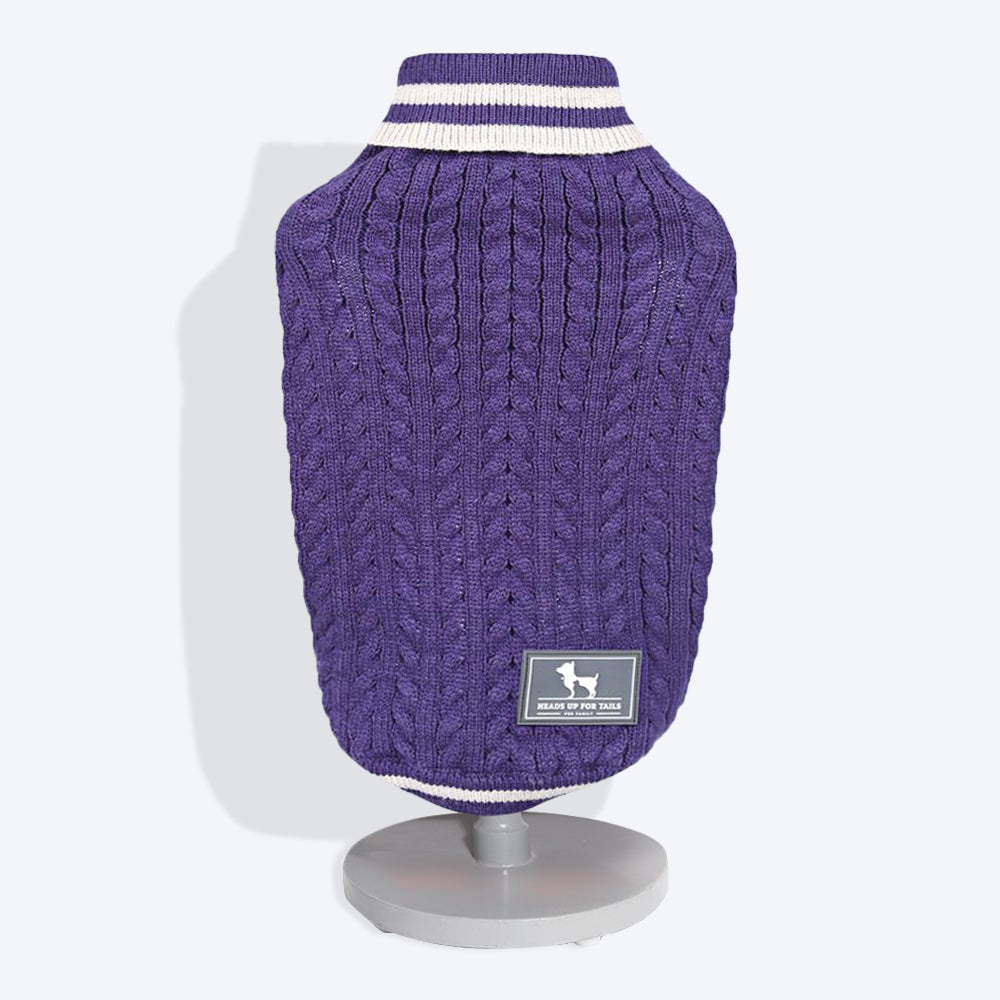 HUFT Fuzzy Buddy Dog Sweater - Purple4