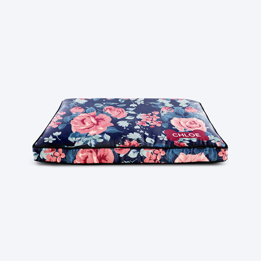 HUFT Garden Roses Personalised Dog Bed - Heads Up For Tails