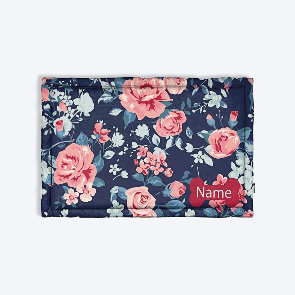 HUFT Garden Roses Personalised Dog & Cat Mat - Heads Up For Tails
