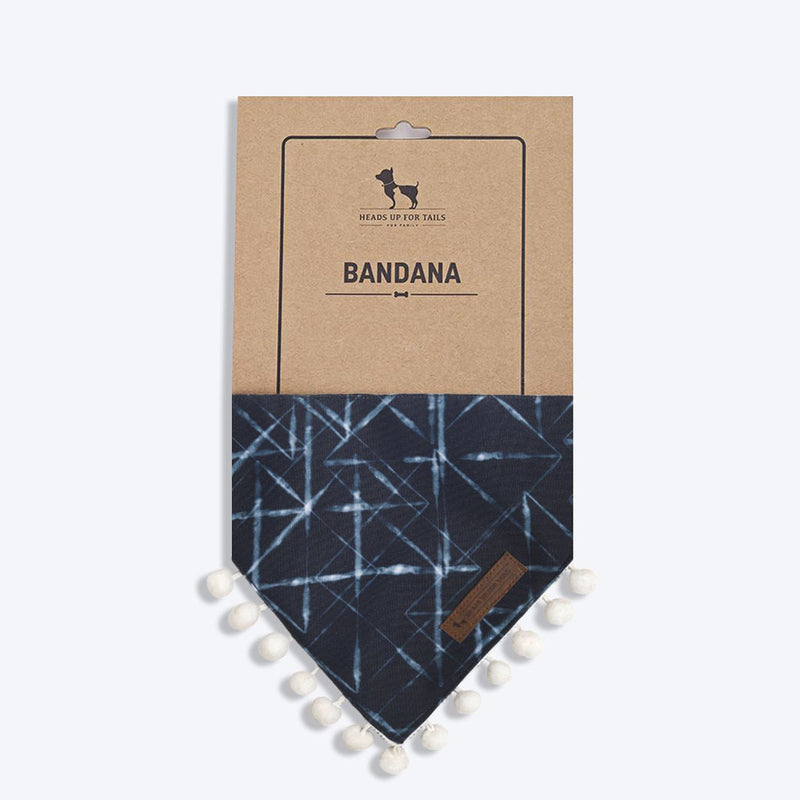 HUFT Indian Collective Dog Bandana - Indigo Dark Navy - Heads Up For Tails