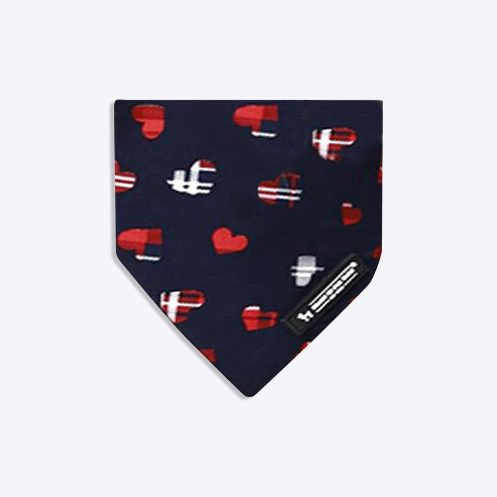 HUFT Navy Hearts Dog Bandana - Heads Up For Tails