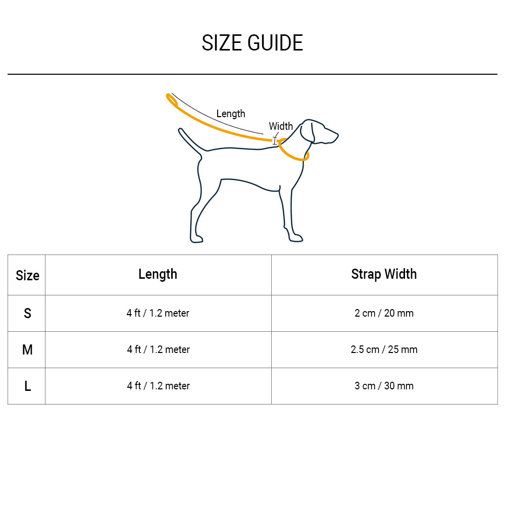 HUFT Pastel Pawprint Rain Friendly Dog Leash - Blue - 1.2 m - Heads Up For Tails