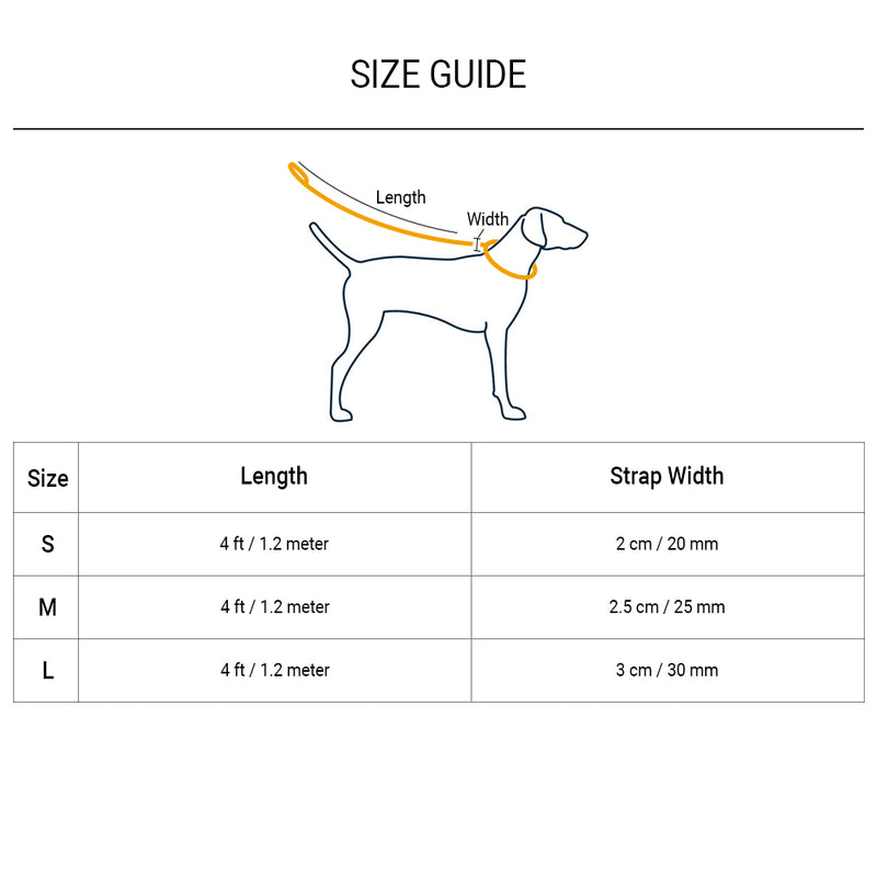 HUFT Pastel Pawprint Rain Friendly Dog Leash - Green - 1.2 m - Heads Up For Tails