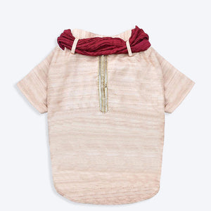 HUFT Personalised Beige Kurta with Sequins and Dupatta - Heads Up For Tails